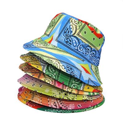 China Sun Protection Fashion Western Style Overflow Fisherman Hat Couple Tie Double-Sided Wearable Dye Bucket Hat for sale