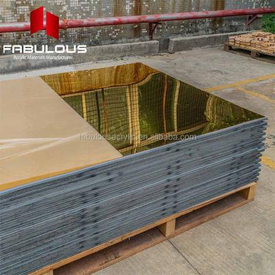 China 4x8 ft Eco-friendly acrylic sheet 5mm for decoration gold mirror cast acrylic sheet in Vietnam for sale