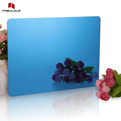 China Eco-Friendly Manufacturers Customized 0.8-6mm Thick Blue Acrylic Mirror Reflective Plastic Ocean Mirror Panel for sale