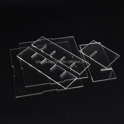 China Clear Mirror Finish Custom Size Extruded Pink Acrylic Business Card Holder Sheet Preserved Acrylic Candy for sale