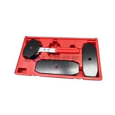 China Suitable for 1 GAUGE Brake Caliper Piston Spreader Press Tool Kit with Swing Ratchet 3 Pairs Spreader Pads for sale