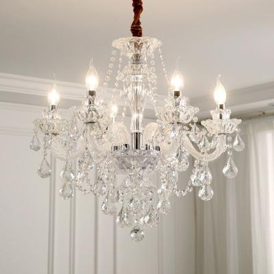 China Modern American Duplex Atmosphere Bedroom Atmosphere Light Luxury Restaurant Villa Building Style Crystal Chandelier for sale