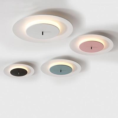 China Modern Smart Modern Outdoor Mounted Led Ceiling Lamp Nordic Bedroom Living Room Light Around Body Simple Pink Black Cover for sale