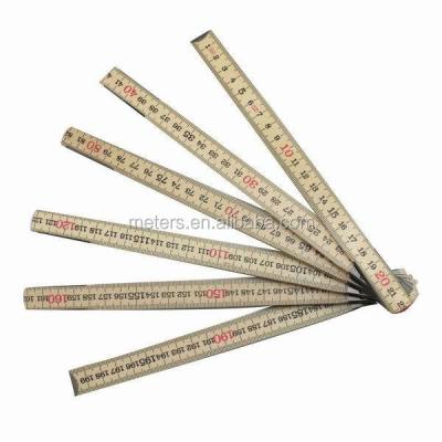 China Foldable 2 meter 10 times German or Swedish type birch wood folding ruler for sale