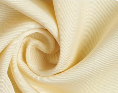 China 270GSM Soft Satin Fabric 100 Polyester Silk Yellow Satin Fabric Smooth Glossiness for sale