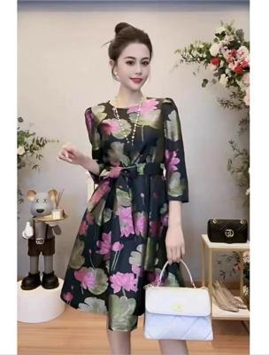 China Clothing Home Textiles Viscose Jacquard Lotus Jacquard Fabric For Women for sale