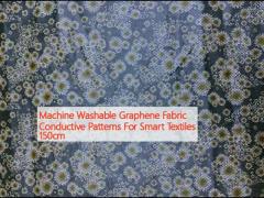 Machine Washable Graphene Fabric Conductive Patterns For Smart Textiles 150cm