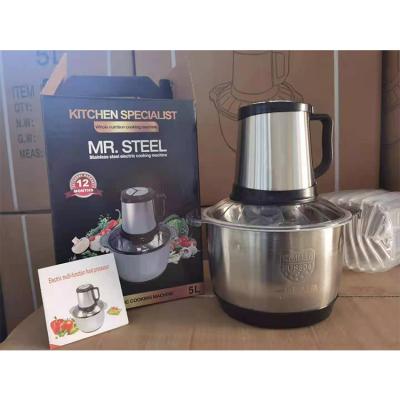 China Professional Household Car Maker 3L 4L 5L 3 Speed ​​Chopper Machine Mincer Electric Meat Vegetable Grinder for sale