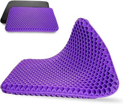 China Gel Sustainable Cushion For Office Chair Wheelchair Car Double Decker Office Seat Pad With Breathable Non-slip Cover for sale