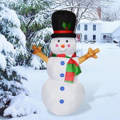 China Outdoor Size Eco-Friendly Christmas Inflatable Snowman With Top Hat, Blow Up Yard Decoration Holiday Outdoor Yard Decorations for sale