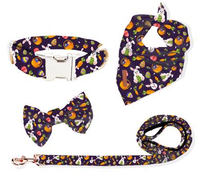 China DETACHED Most Popular New Style Sublimation Printing Comfortable Neoprene Neck Preset Adjustable Dog Collar Set for sale