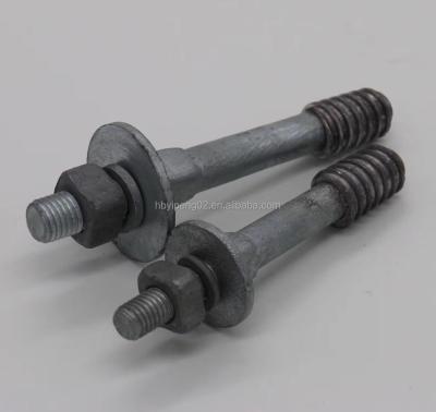 China Insulator Fitting ANSI Cast Iron Lead Cross Arm Pin For Line Pole Material for sale