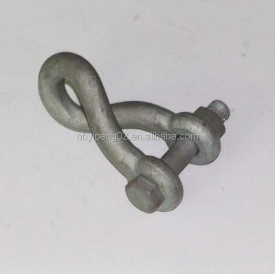 China Forged Steel 70kN Bow Twisted Shackle For Electrical Link Accessories for sale