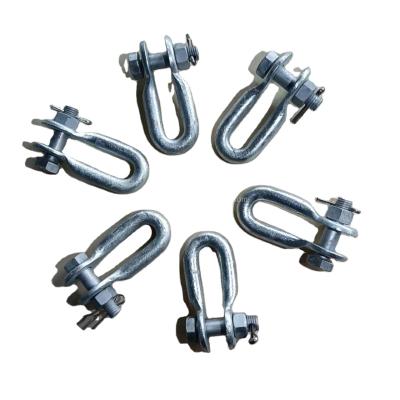 China Overhead Transmission Line Hot Dip Galvanized U Type Tie Shackle / Fitting For Electric Power Line for sale