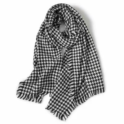 China Woolen Women's Winter Warm Scarf Shawl Wool Scarf Long With Tassel Outdoor Activities Scarf for sale