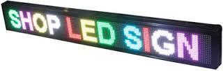 China P10 LED Display Sign, 1-4 Line 256x32 Tri-Color for sale