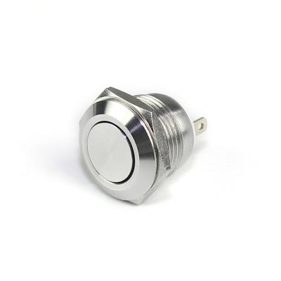 China Momentary 2 Pin Stainless Steel Explosionproof Push Button Momentary 12mm Switch for sale