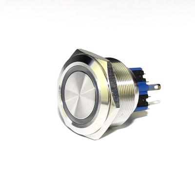 China Momentary IP67 SPDT Led Anntivandal 30mm Momentary Push Button Switch For Door Bell for sale