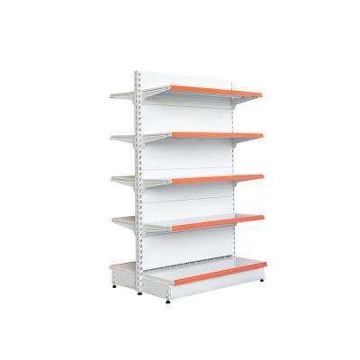 China Heavy Duty Metal Supermarket Shelf Double Sided Gondola Shelf Heavy Duty Metal Supermarket Shelf for sale