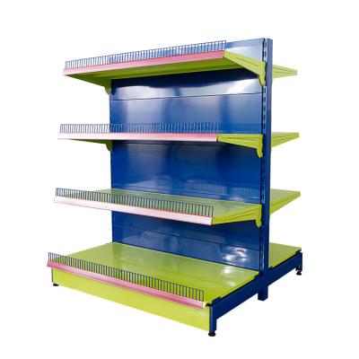 China Best Price Double Sided Supermarket Double Side Gondola Shelves Display Rack Good Quality for sale