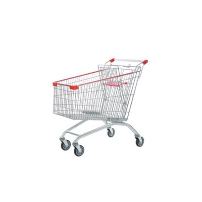 China High quality and low price folding 130 liter european style supermarket trolley for supermarket for sale