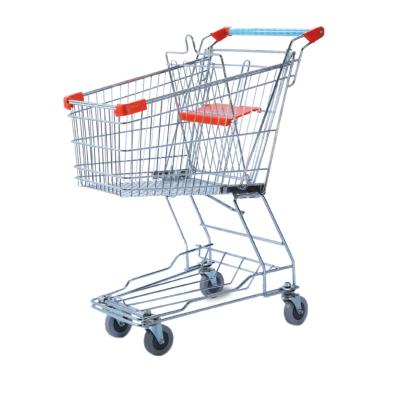 China Folding 60 L new style and low price 60 liter asian style supermarket trolley for supermarket for sale