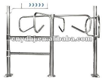 China Stainless Steel Mechanical Supermarket Entrance And Exit Security Turnstile Gate for sale