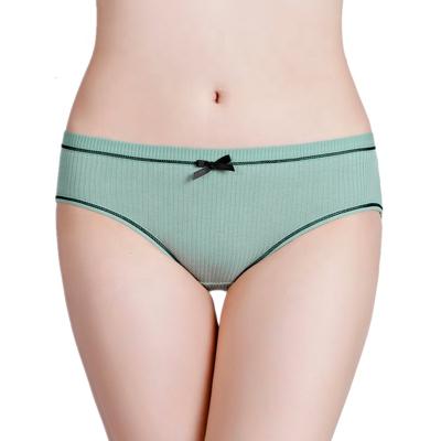 China Lady Sheer Girl Mid Waist Cotton Panties Women Antibacterial Wholesale Sexy Underwear for sale