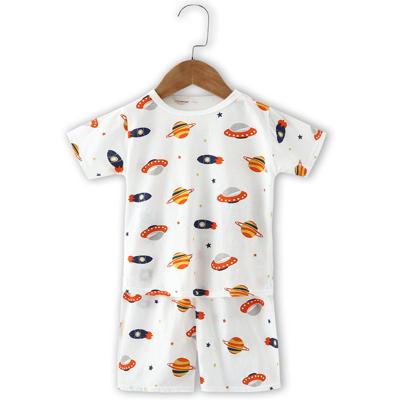 China Antibacterial Printing High Quality Baby Summer Cotton Newborn Clothing Sets Short Sleeve Shirt And Shorts Kids Children Clothes Sets for sale