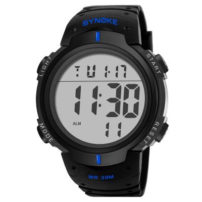 China LED Alarm Watch Mens SYNOKE 9668 Luminous Sport Digital Watches Custom Plastic Strap Wristwatch for sale