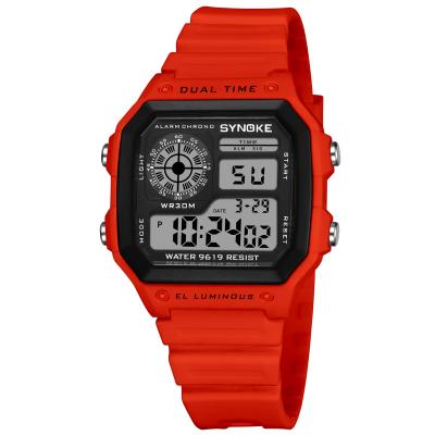 China 2020 New Arrivals SYNOKE 9619 Alarm Men's Digital Sports Wrist Watch Watch Imported From China for sale