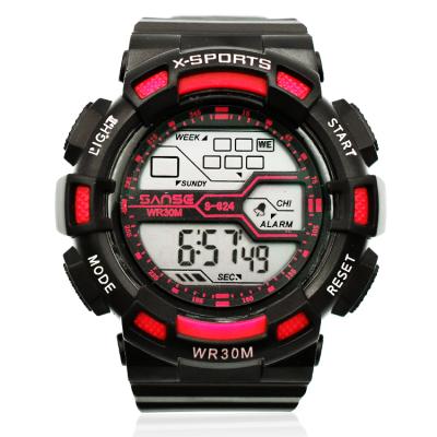 China Hot Selling Alarm Sanse S-624 Digital Sports Watch Online Instruction Watches Men Wrist Watch Waterproof for sale