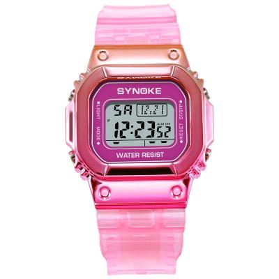 China SYNOKE 9622 Alarm Jam Tangan Colorful Light Lady Sport Watch Digital Light Wristwatch Girls Electronic Watches for sale