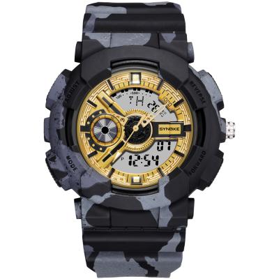 China Alarm Top Selling 9016 Latest Design Luxury Men Sports Watch Waterproof Dual Time OEM Digital Watch for sale