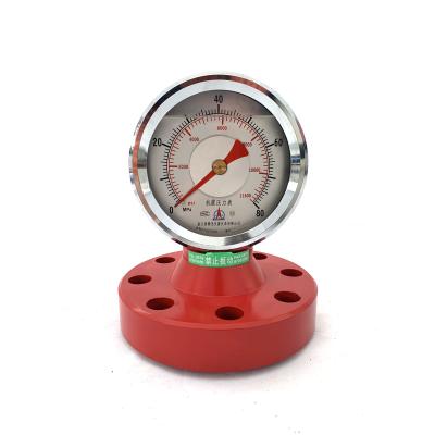 China up to 23200 psi flanged pump pressure gauge, YK150-F YK-150F for sale