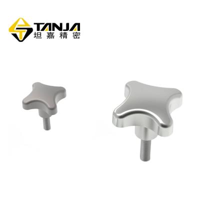 China TANJA T57-50-M10*30-M stainless steel male thread industrial four-pointed star knobs for chemical equipment for sale