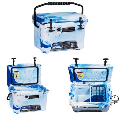 China Waterproof Portable Hard Ice Chest Beer Rotomolded Cooler Box Camping Fish Drink Coolers for sale