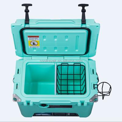 China Waterproof Food Grade LLDPE Bottle OEM Available Plastic Fishing Cooler Box 45QT for sale