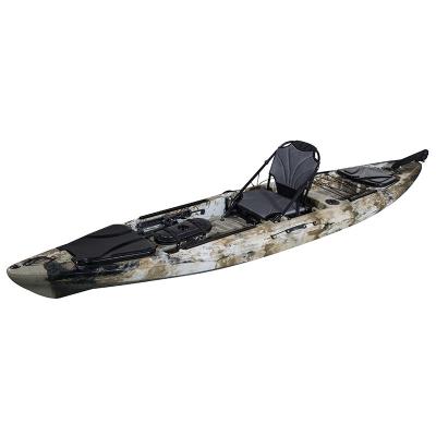 China Fishing Kayak China Angler Sit On Top Fishing Kayak 13ft with paddles and upright chair and rudder system included for sale