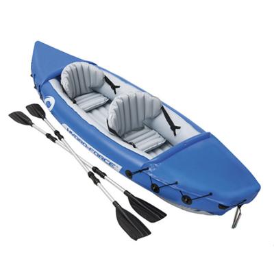 China PVC Kuer Group 3~4m Popular Design 1or 2 People Kayak Drop Stitch PVC Inflatable Kayak for sale