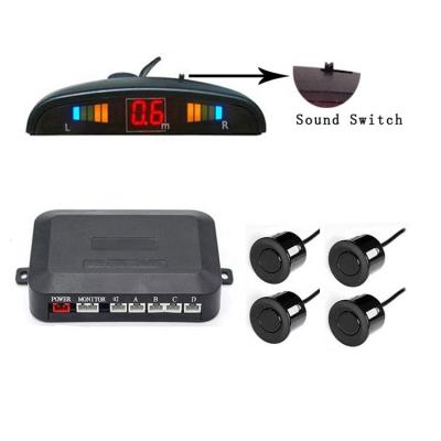 China With swtich car sound automobile LED ultrasonic reverse parking radar with 4 sensors for sale