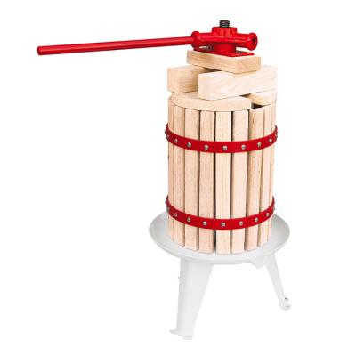 China food & Beverage Factory Factory Sell Basket 6L Manual Fruit Squeezer Wooden Oak Fruit Apples Squeeze for sale