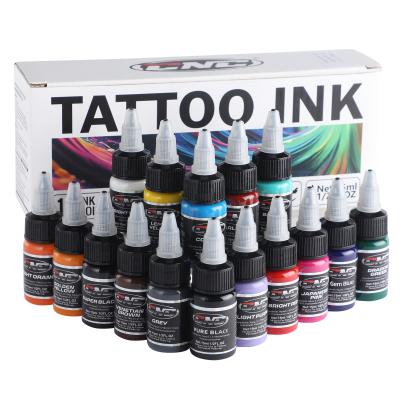 China 15ml 16 Colors Tattoo Pigment Ink 1/2 Oz CNC Tattoo Ink Set for sale