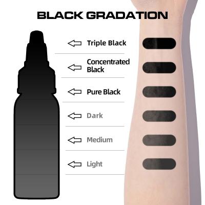 China Concentrated Black Quality Tattoo Ink 60ML Eyebrow Tattoo Ink for sale