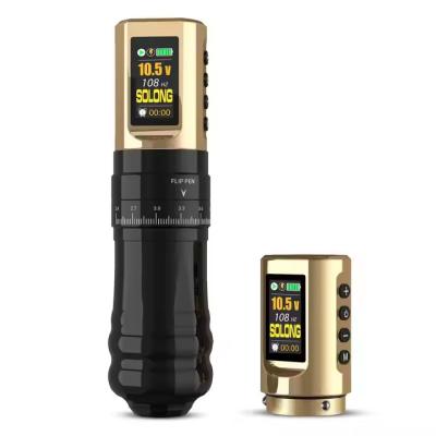 Κίνα Golden-Black New Design High Cost Performance Wireless Tattoo Machine Pen With Dual Golden Batteries προς πώληση