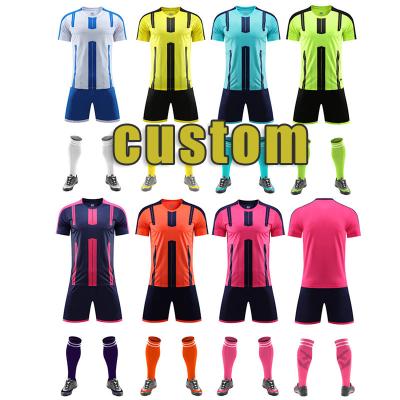 China Cheap Sublimation New Sets Factory Custom Design Printing OEM Logos Soccer Jersey Wear For Football Club Uniform Kits for sale