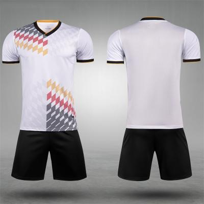 China Hot Selling Sets Customized Plain Polyester Full Set Team Practice Football Jersey Soccer Uniform Wear Sublimation Soccer Kit For Boys for sale