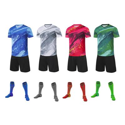 China Sets Custom Design Camisetas De Futbol Football Uniform Printed Name Number Logo Soccer Jersey Set Youth Sports Training Wear for sale