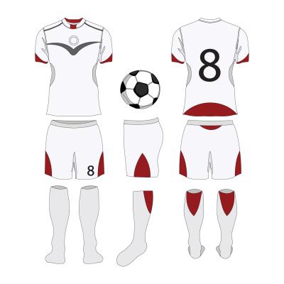 China Sets Manufacture Dye Sublimation Fully Custom Football Wear 100% Polyester Mesh Fabric Football Shirts Shorts Soccer Uniform Set for sale