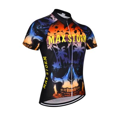 China New Mountain Skull Print Summer Wear Amazon Breathable Top Selling Men's Cycling Recycling Tank Tops for sale